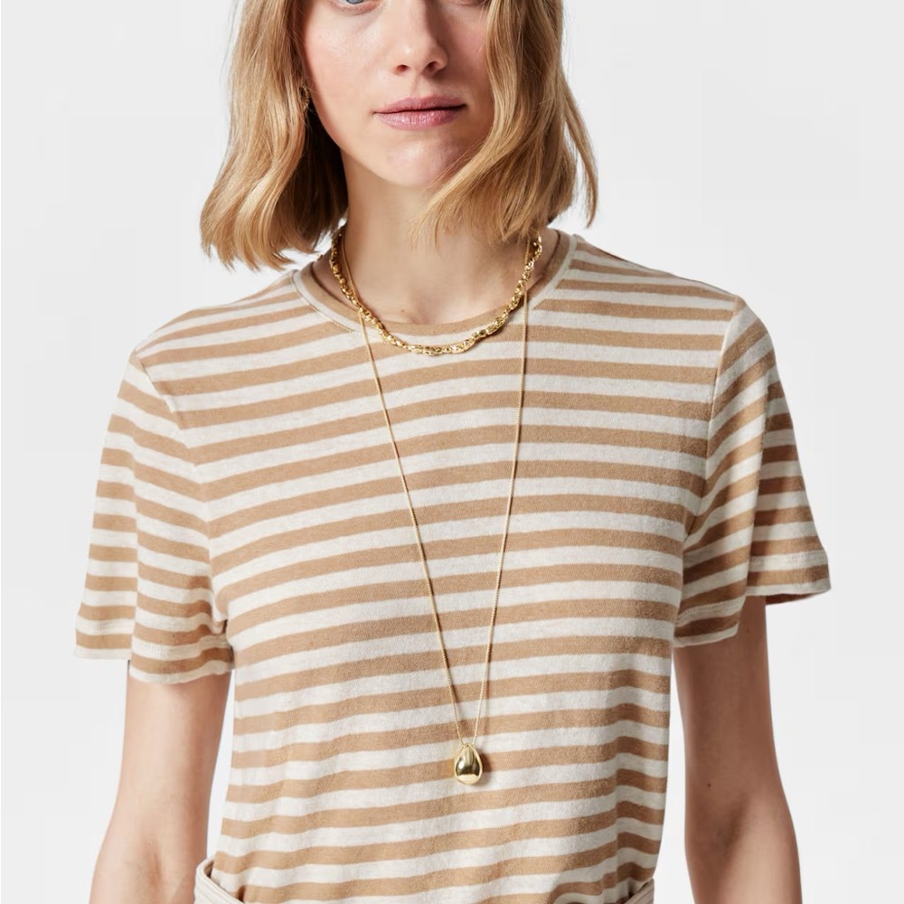 Linen-Blend T Shirt [NWT]